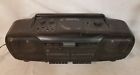 3-7039a Ge Neral Electric Boombox Dual Tape Recorder Cd Player Works