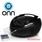 4330349006 Onn Portable Cd Player With Jack Radio Tuner Black Boombox