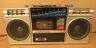 44-1485-6 Pulser Viintage Speaker Stereo Radio Cassette Recorder Boom Box