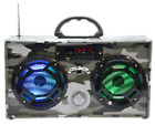 850460007602 Wireless Express Mini Green Camo Bluetooth Boombox
