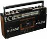 92589538m Quantum Fx Portable Retro Boombox Radio Recorder Player Cassette Converter