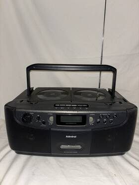 49525 Admiral Dual Cd Radio Cassette Recorder Vintage Tested
