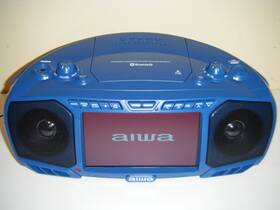 Ai7001-nvy Aiwa Portable Radio Cd/dvd Player With Bluetooth Media Boombox
