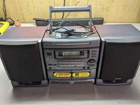 Ca-dw480u Aiwa Vintage 1998 Boombox Cd Am/fm Dual Cassette