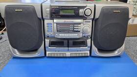 Ca-dw935mu Aiwa Boombox Cd Changer Dual Cassette Radio -read