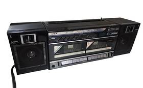 Ca-w30 Aiwa Ca-r80 Vintage Dual Tape Cassette Boombox Radio Stereo. For Parts Only