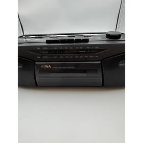 Cs-n15u Aiwa Portable Stereo Radio Cassette Recorder Am Fm Boombox Black Vintage