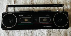 Cs-w300u Aiwa Vintage Boombox Am/fm Duel Cassette With High Speed Dubbing
