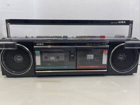 Cs-w550 Aiwa Rare 1980s Boombox Radio Cassette Recorder Black Works