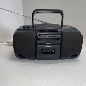 Csd-ex220u Aiwa Compact Disc Stereo Radio Cassette Recorder Black Tested Works