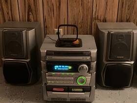 Cx-zl30 Aiwa Digital Audio System Cd Changer Dual Tape Deck Remote Tested Read