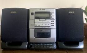 Lcx-110u Aiwa Model Compact Disc Stereo System Cassette Player Radio Am-fm Black