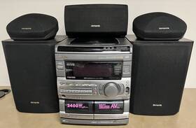 Nsx-av95 Aiwa 3 Disc Changer/radio/cassette Player With Speakers