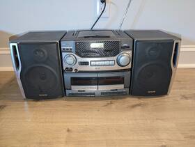 Ca-dw480u Aiwa Xg-e1 Boombox Cd Am/fm Dual Cassette Works Japan Version Of