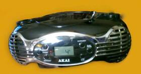 Ce2200 Akai Retro Portable Cd/mp3 Player Boombox Fm Radio Led Speakers Aux Tested Works