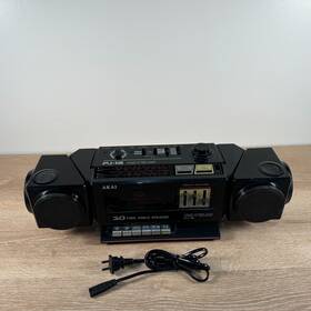 Pj-15 Akai Vintage Portable 4-band Radio 3d Free Angle Boombox - Needs Belts