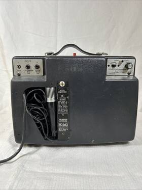 S-220 Amplivox Pair Ampli-vox Portable Sound System Message Announcer Model S-220 Amplivox Pair Ampli-vox Portable Sound System Message Announcer Model