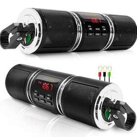 8-1.25 Aoveise Mt487 Waterproof Bluetooth Motorcycle Atv Stereo Speakers Soundbar 7/8-1.25 Inch