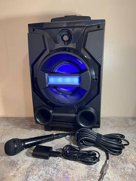 Ar3045 Art Sound Karaoke Led Wireless Speaker With Microphone And Professional Cable 20ft