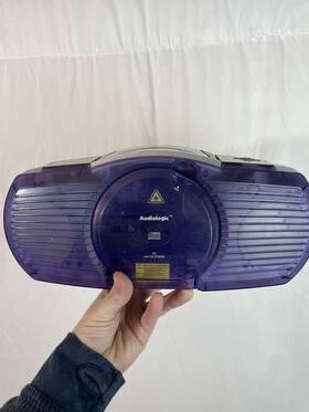Ap179purple Audio Logic Audiologic Cd Player Am/fm Radio Tested/ Works