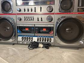 Tbs-1130 Audiosonic Huge Vintage Double Cassette Rare Boombox Radio Fm Am Stereo