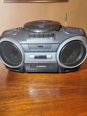 Cd1895 Audiovox Portable Am/fm Radio Cd Cassette Player Vintage