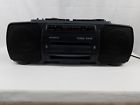 Aw-7500 Magnavox Vintage Turbo Bass Dual Cassette Radio Portable Tested