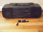 7505-17 Aw Magnavox Vintage Stereo Dual Cassette Turbo Bass Generator Boombox