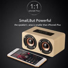 Bob648452 Meco Wooden Wireless Portable Bluetooth Speaker Dual Loudspeaker Bumping Bass
