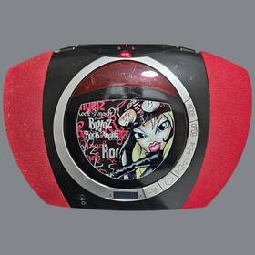 302926 Bratz Vintage Rock Angelz Portable Am/fm Radio Cd Player Boombox 2005