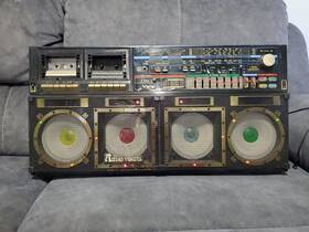 Es-5557dk-990 Breakdancer/vela/dynasty/spacetech Vintage 1990 Dk-990r Boombox Ghettoblaster Personal Disco Lite Component