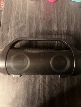 Bssk9525 Brookstone Portable Boombox Speaker With Carry Handle Black Aux Input