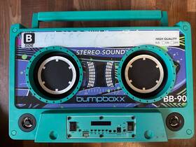 Bumpboxx 684659148001 Remixx Aqua Blue Bluetooth Boombox Speaker Used
