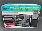 C1860 Yorx Dual Alarm Clock Radio Stereo Cassette Fold In Speakers