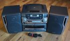 Ca-dw320 Aiwa Stereo Dual Cassette Cd Radio Boombox Tested Free Shipping
