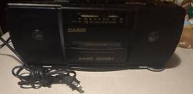 Cp-50b Casio Black Boombox Bass Boost Am/fm Radio Cassette Player Wired Stereo