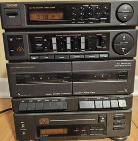 Ms4cd Casio Vintage 1994 Am/fm Radio/cd Player/cassette Recorder Equalizer Read