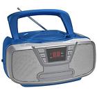 Cdb232btblue Programmable Cd Portable Boombox Radio With Bluetooth 810941024214