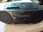 Cdf-v20 Sony Cd Cassette Radio Portable Stereo Player Fully Functional Cdf-v20 Sony Cd Cassette Radio Portable Stereo Player Fully Functional