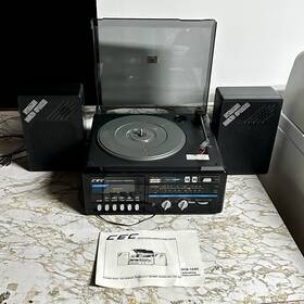 Acr-1680 Cec Stereo Cassette And Record Player Music Center With Manual Vtg Read