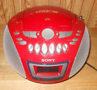 Cfd-e7s Sony Space Age Design Red Cd Radio Cassette Boombox Tested