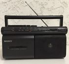 Cfm-20 Sony Black Am Fm Radio Cassette Recorder Player Portable Boombox