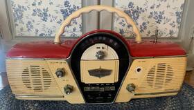 G1110 Cicena Vtg Overdrive Boombox Radio Am Fm Cassette Deck Retro Prop Not Working