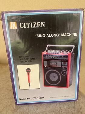 Jtr1152r Citizen Vintage Boombox Sing Alone Machine Radio No Jvc Vela Conion