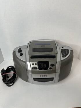 Cx-cd245 Coby Portable Cd Radio Stereo Cassette Player Recorder Boom Box Rare