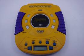 Cx-cd555 Coby Vintage Portable Cd Player Sports Blue Yellow Works 1998