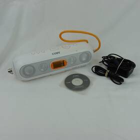Mp-c341 Coby Vintage Portable Mp3 Micro System Boombox Tube Speaker Tested White