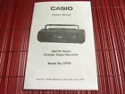 Cp-80 Cp80 Casio Cp Owners Manual Cassette Player Recorder Radio Portable Vtg