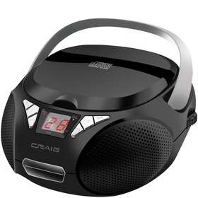 Cd6925 Craig 731398469253 Portable Top-loading Boombox With Am/fm Stereo Radio In Black