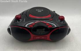 Cd2808d Craig Black And Red Usb Sd Portable Stereo Cd Player Boombox Speaker Not Tested